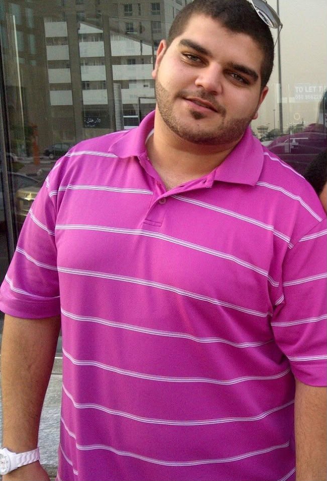 Karim before his first transformation, at his heaviest